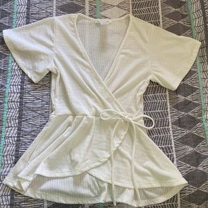 White wrap shirt